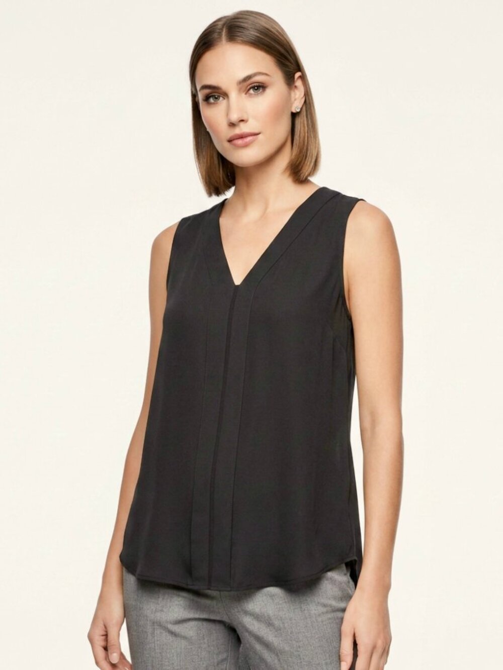 White House Black Market Black Sleeveless Shell Top – Size 2
